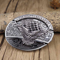 Oval Bull Skull Belt Buckle with Hidden Knife 16