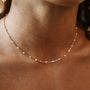 Choker mit weißen Emailleperlen - Aurielle