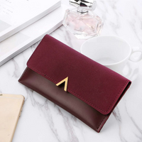 Veloursleder Geldbörse | Groß & Modern