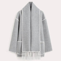 Lange Wollen Damesjas voor de Herfst – Amelie