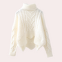 Stilvoller Gestrickter Rollkragenpullover für Damen - Lina