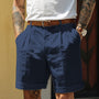 Stilvolle Leinen-Baumwoll-Herrenshorts – Milan