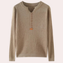 V-Ausschnitt Pullover mit Knopfdetails für Damen - Marit