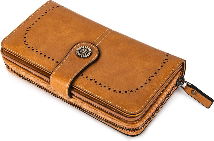 Leder-Geldbörse mit Handgelenkband | Große Kapazität