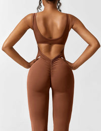 Rugvrije Jumpsuit met Uitlopende Broekspijpen - Liv