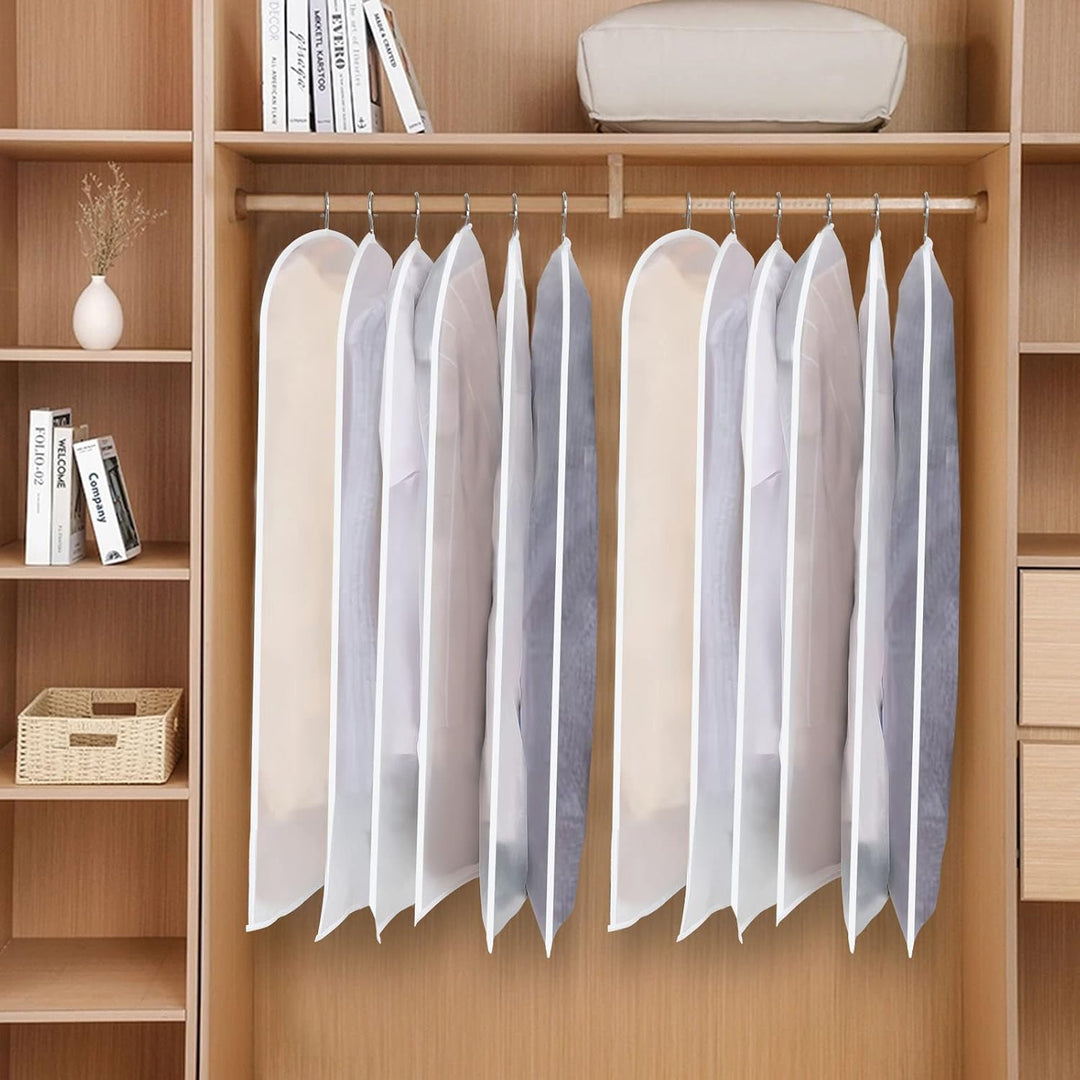 PEVA kledinghoezen set – 24 hangende kledinghoezen in 3 maten