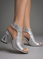 Elegant Woven Open-Toe Sandals with Sculpted Heel 4