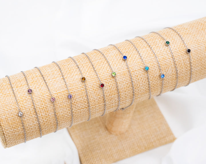 Ronde Edelsteen Geboortesteen Armband