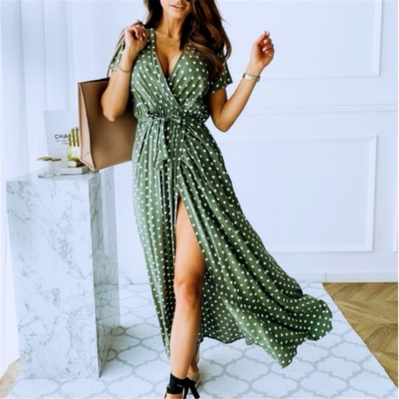 Bruna Boho Kleid | Maxikleid mit sexy Schlitz