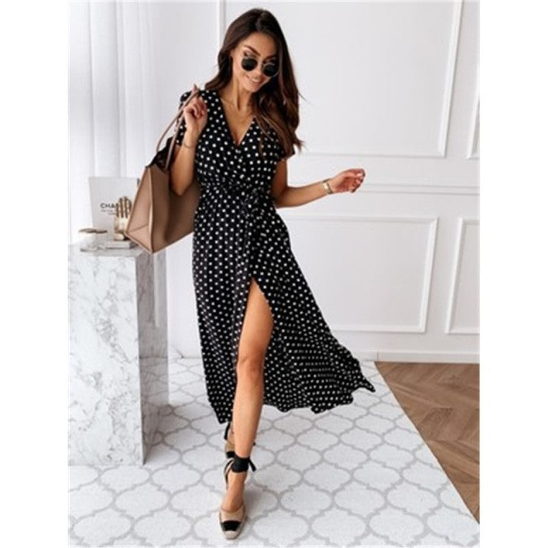 Bruna Boho Kleid | Maxikleid mit sexy Schlitz