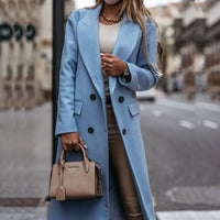 Long coat jacket with buttons