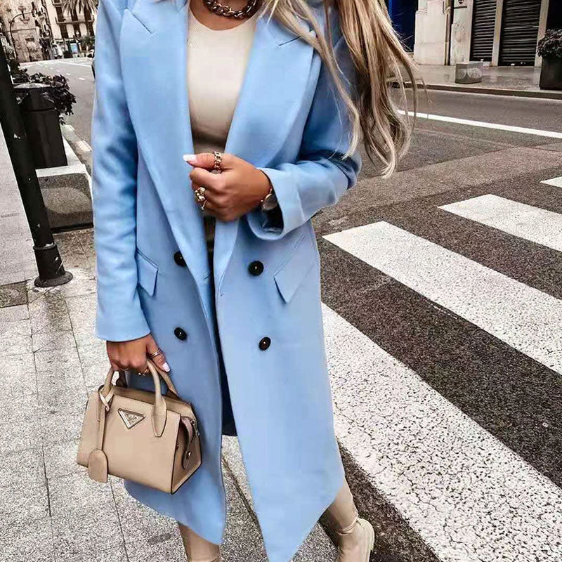 Long coat jacket with buttons