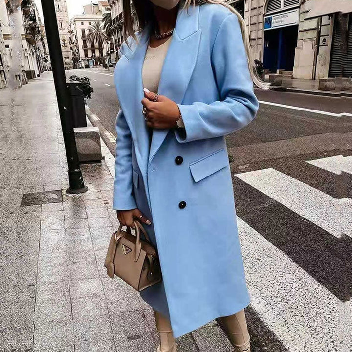 Long coat jacket with buttons