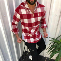 AidansHoodie I Kariertes Hoodie für Herren