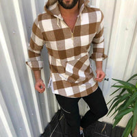 AidansHoodie I Kariertes Hoodie für Herren