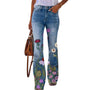 Flare-Jeans mit 4 Knöpfen