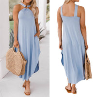 Miami Sunshine Maxi Dress | Halter Zomer Jurk