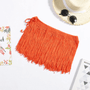 Fransiger Handgehäkelter Gestrickter Strandrock | Mini Bikini Überwurf