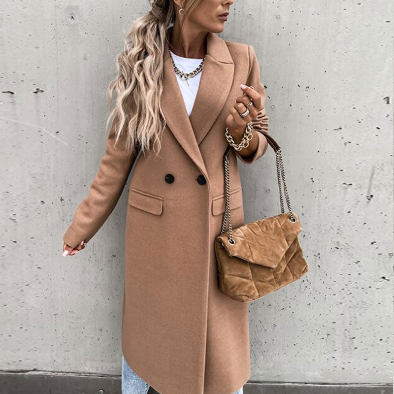 Long coat jacket with buttons