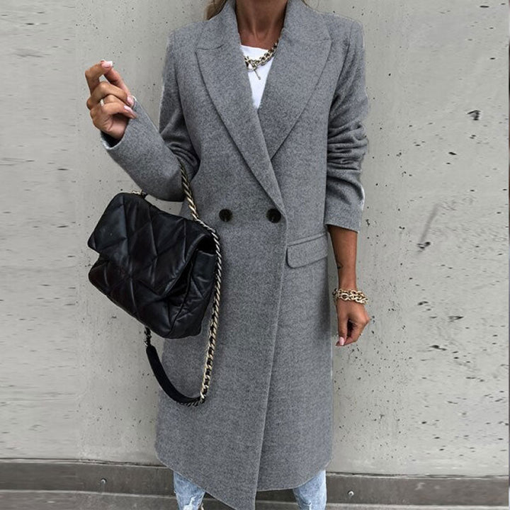 Long coat jacket with buttons
