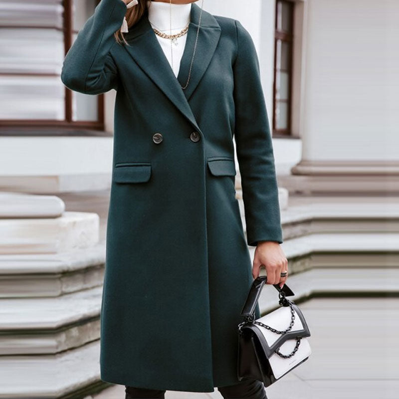 Long coat jacket with buttons