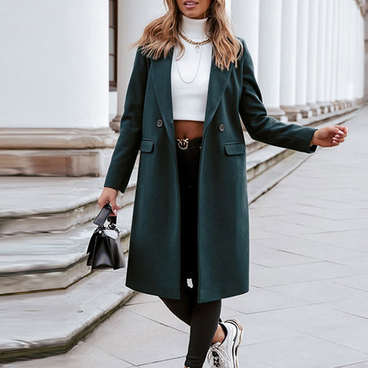 Long coat jacket with buttons