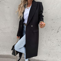 Long coat jacket with buttons