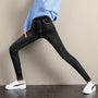 Denim-Leggings mit Fleece-Futter