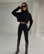 StacySet I Kurzer Rollkragenpullover und Leggings für Damen