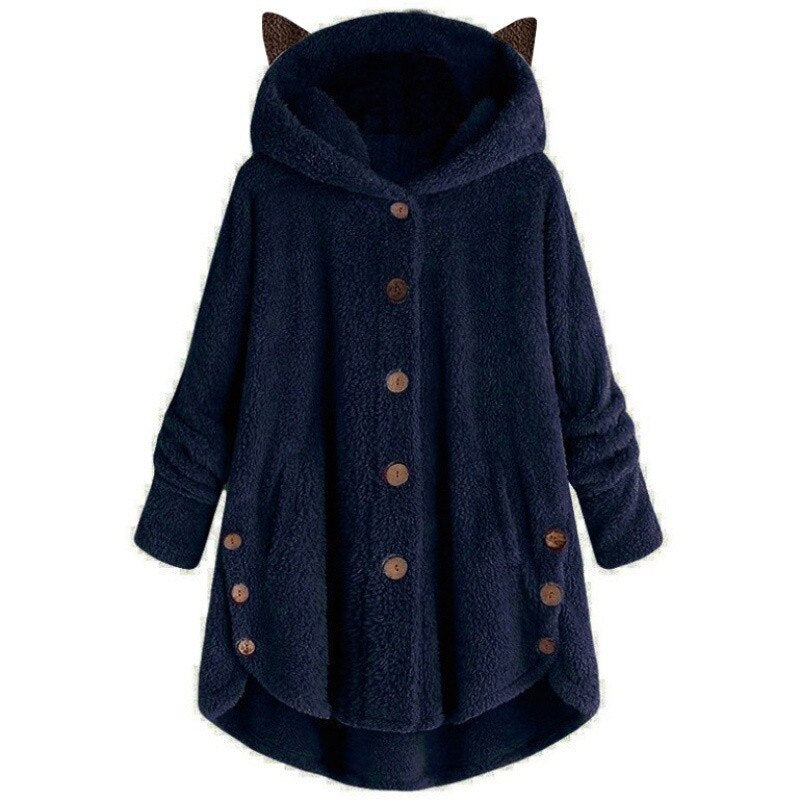 Warme Pluche Gevoerde Katten Jas