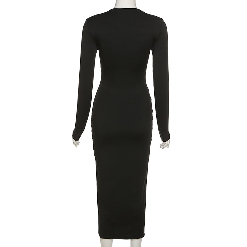 Elegantes Maxikleid | Gekreuzter Ausschnitt | Seitenschlitz