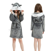 Children's unicorn bathrobe
