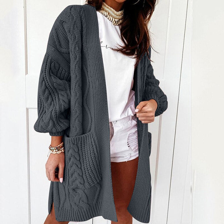 Oversized gebreide jas