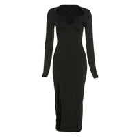 Elegantes Maxikleid | Gekreuzter Ausschnitt | Seitenschlitz