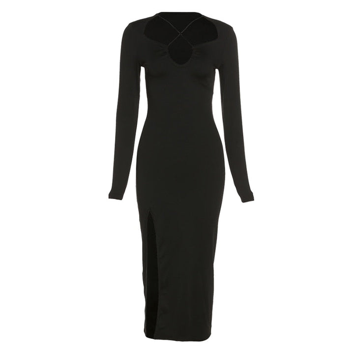 Elegantes Maxikleid | Gekreuzter Ausschnitt | Seitenschlitz