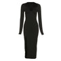 Elegantes Maxikleid | Gekreuzter Ausschnitt | Seitenschlitz