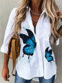 Schöne Bluse mit Schmetterlingsmuster
