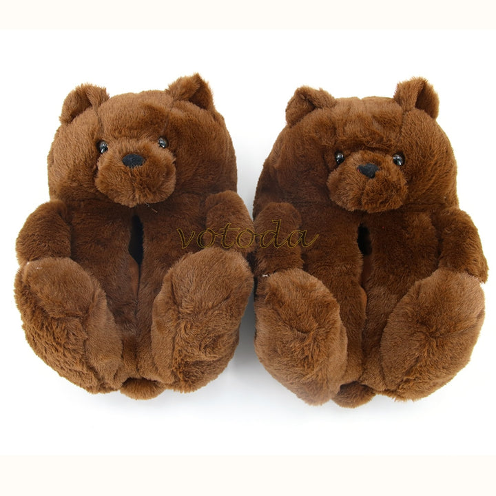Teddy Bear Plush Slippers Cartoon