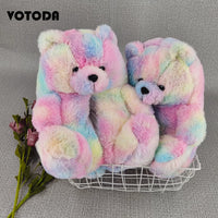 Teddy Bear Plush Slippers Cartoon