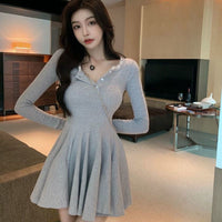 Elegantes A-Linien Minikleid mit langen Ärmeln | Atmungsaktive & Gemütliche Herbstmode