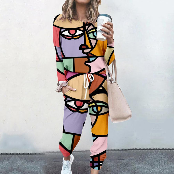 Trainingspak met artiestiek design