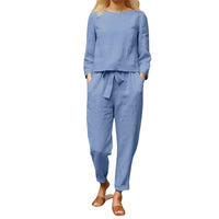 Summer Short Sleeve Blouse & Harem Pants Set | Casual Two-Piece Outfit