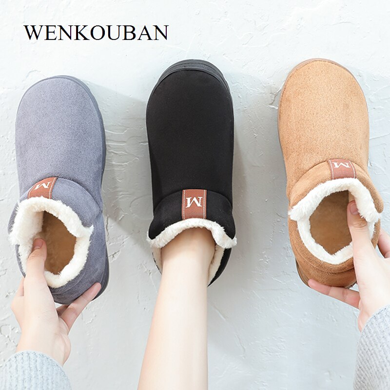 Women Furry Slides Winter Home Slippers