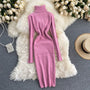 Eleganter Ärmelloser Rollkragen Bodycon Kleid | Schlanke Passform Party Clubwear