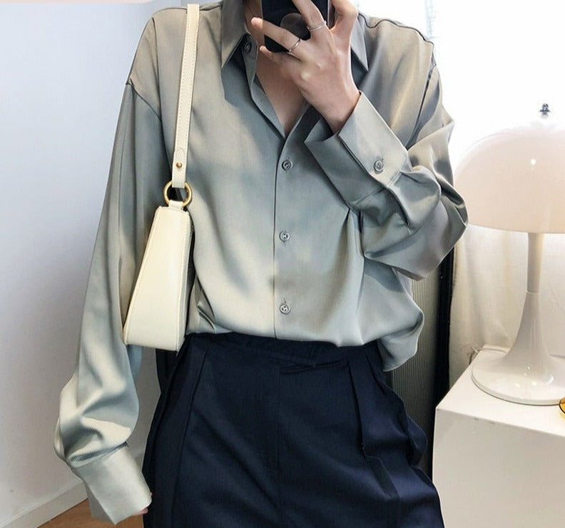 SakiesBlouse I Satijnen Blouse Voor Dames