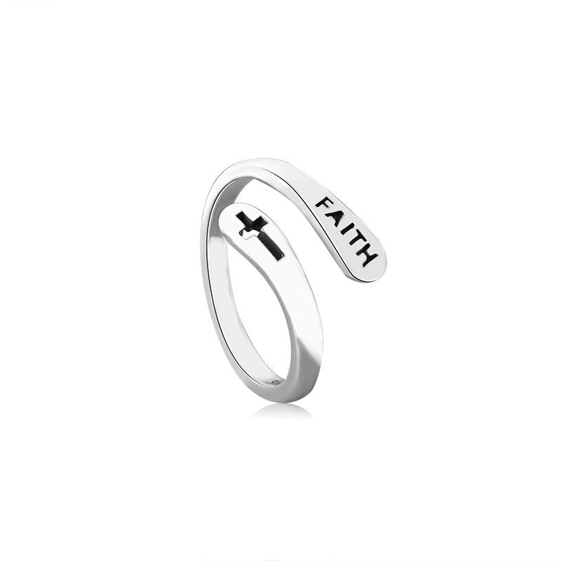 Adjustable "Faith" Ring