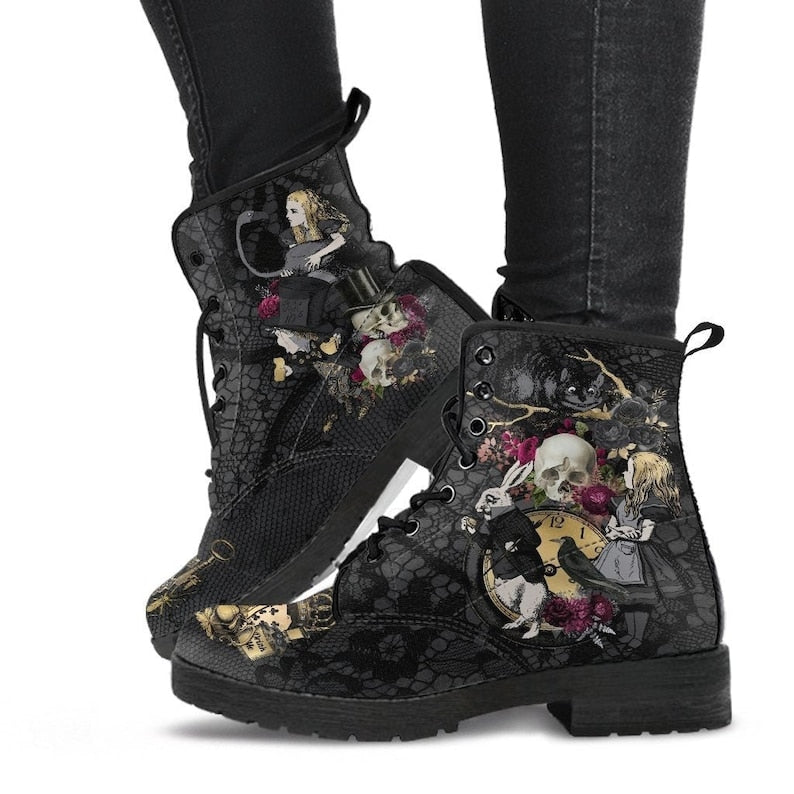 Flower Skull Winter Shoes