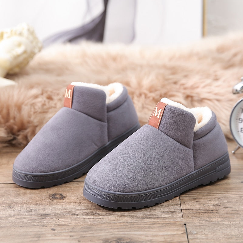 Women Furry Slides Winter Home Slippers