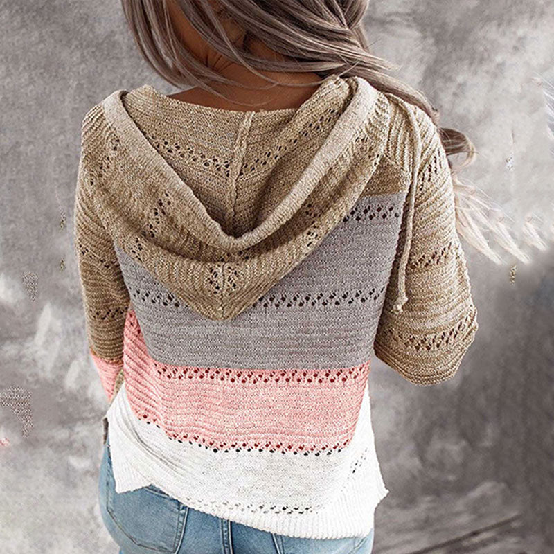 Gebreide hoodie vest