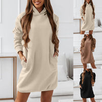 MegsKleid I Kleid mit langen Ärmeln und Kapuze für Damen